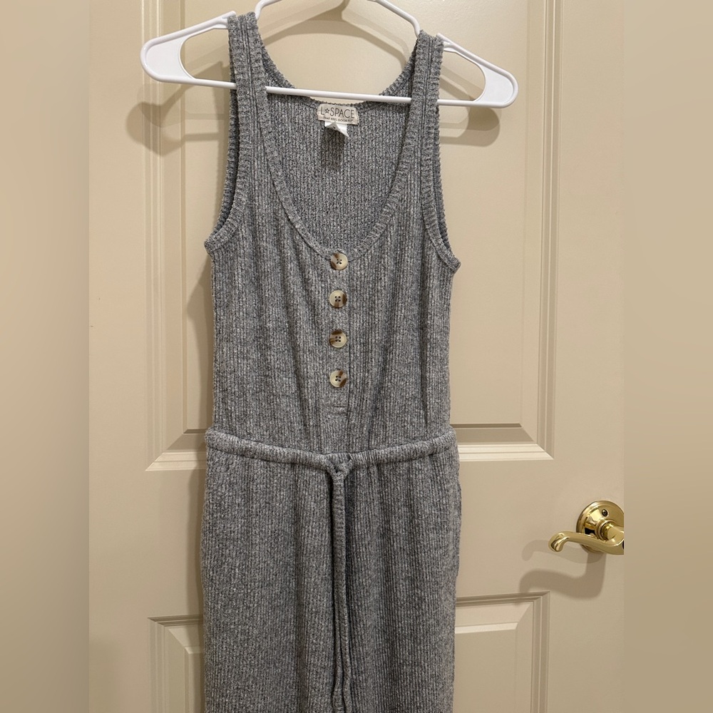 L*Space XS Head in Cloud Gray comfy Jumpsuit with Relaxed Fit - Picture 7 of 10